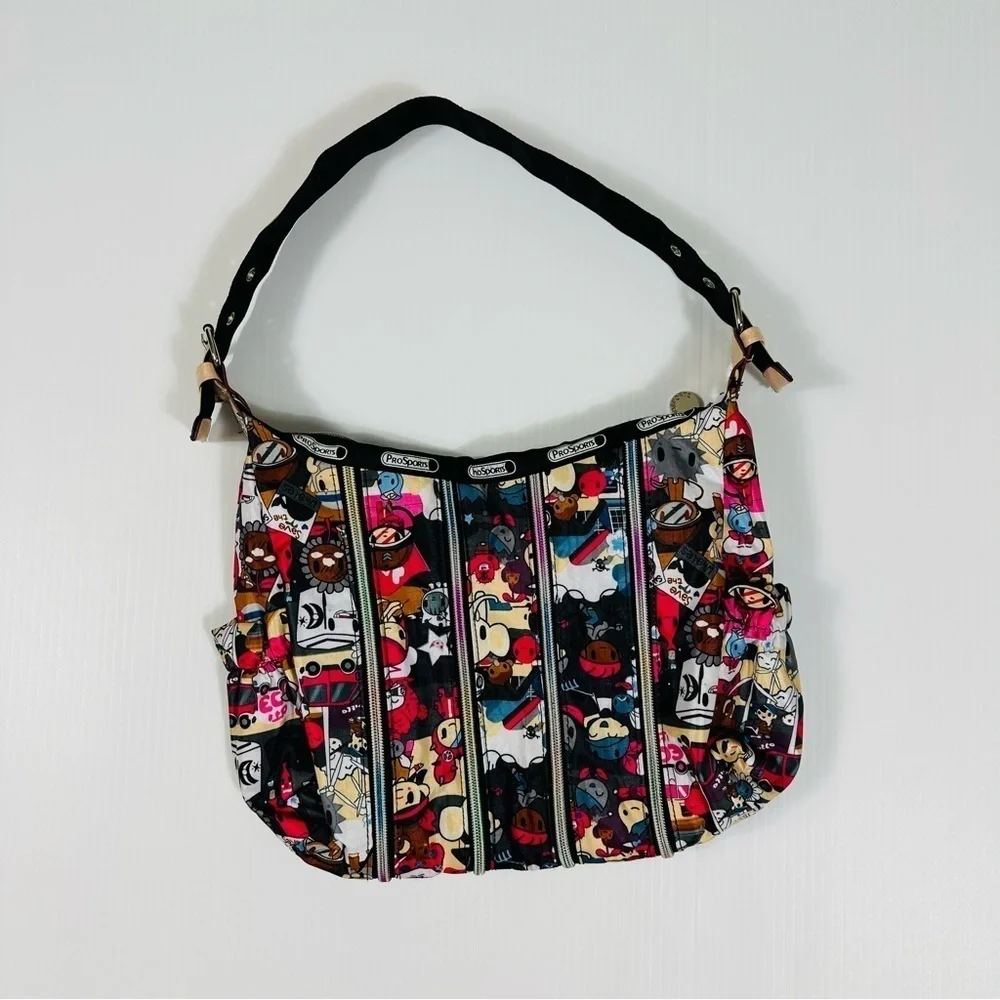 ProSports Purse Bag Colorful Illustrated (TokiDoki inspired) Zippers Adjustable - Picture 1 of 14